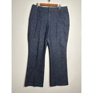 Coldwater Creek Womens High Rise Straight Leg Denim Pants 16 Dressy Dark Wash